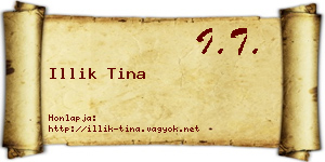 Illik Tina névjegykártya